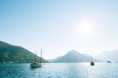 Ahşap yelkenli gemi. Karadağ, Kotor Körfezi