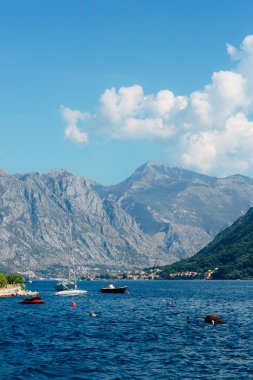 Perast Antik şehir Kotor Körfezi, Monteneg yelkenli