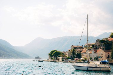 Perast Antik şehir Kotor Körfezi, Monteneg yelkenli