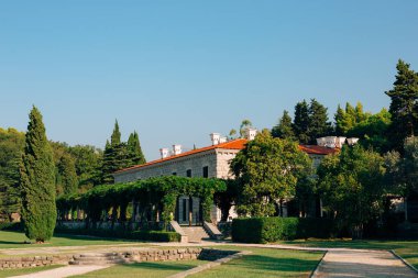 Park Milocer, Villa, Kraliçe plaj. Ada, Sveti Stefan yakınındaki Karadağ.