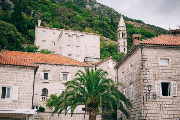 Η παλιά πόλη της Perast στην ακτή του κόλπο του Κότορ, Μαυροβούνιο. Ου — Φωτογραφία Αρχείου