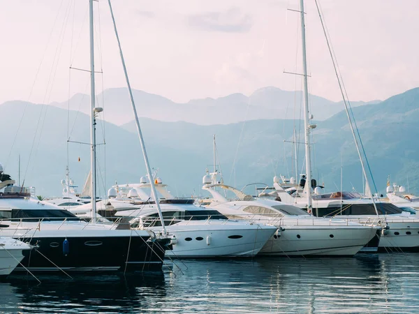 Yacht Porto Montenegro. Elite area of Tivat — Stock Photo, Image