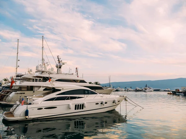 Yacht Porto Montenegro. Elite area of Tivat — Stock Photo, Image