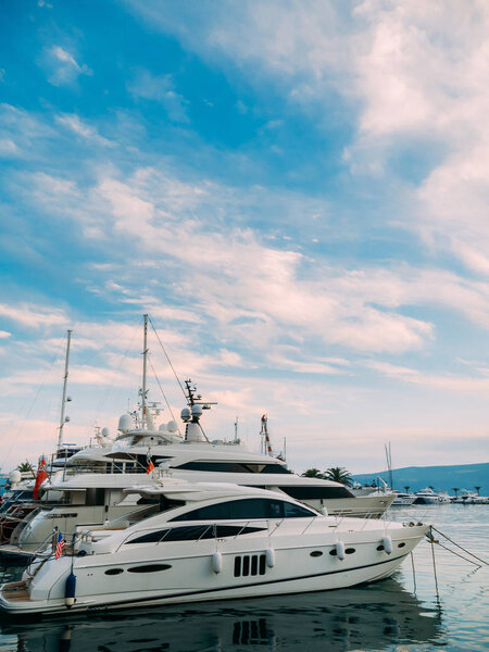 Yacht Porto Montenegro. Elite area of Tivat