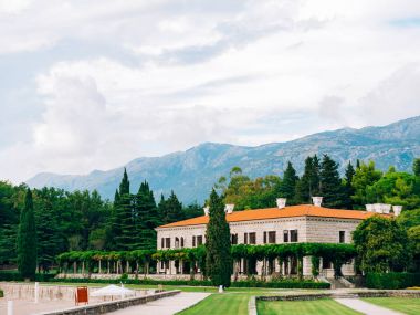 Park Milocer, Villa, Kraliçe plaj. Ada, Sveti Stefan yakınındaki Karadağ.