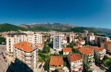 Budva, Karadağ, c bina yüksek katlı görünümünden