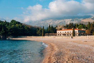 Park Milocer, Villa, Kraliçe plaj. Ada, Sveti Stefan yakınındaki Karadağ.