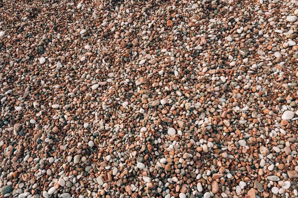 Галька на пляжі. Текстура морського берега. Адріатичне море — стокове фото