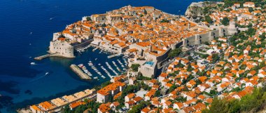 Gözlem güverte görünümünden Dubrovnik Old Town