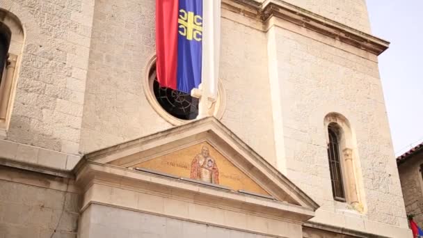 Igreja A Igreja Ortodoxa de São Nicolau de Kotor, Montenegro , — Vídeo de Stock
