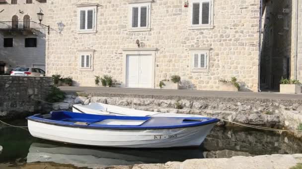 Stare Miasto Perast na brzegu zatoki Kotor, Czarnogóra. Th — Wideo stockowe