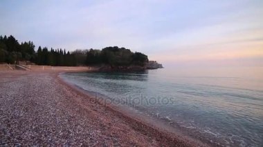 Günbatımı denize. Adriyatik Denizi üzerinde gün batımı. Güneş'e oturmak yapmak