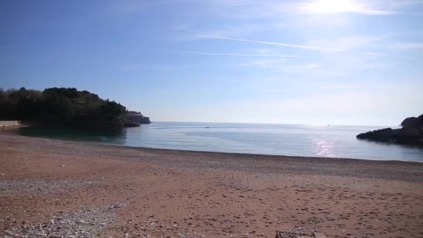 "Queens Beach "i territoriet av parken Milocer, nära v — Stockvideo