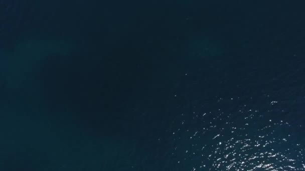 Яхту в море, повітряна фотографія drone Будви, недалеко Dukley Г — стокове відео