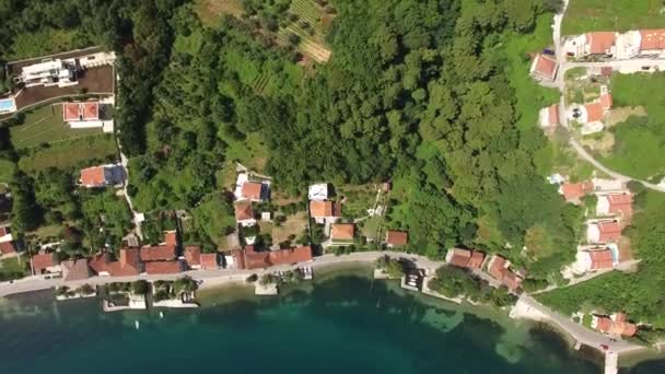 Land for sale in Montenegro. Hotel by the sea. The town of Prcan — Stock Video