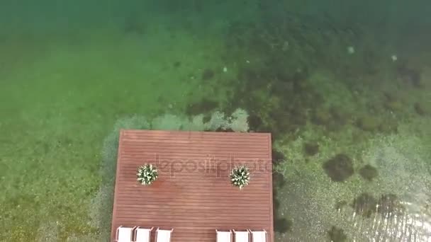 Boda en los muelles de la bahía de Kotor. Boda en Montenegro . — Vídeo de stock