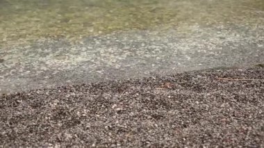 Çakıl plaj. Doku deniz kıyı. Adriyatik Denizi
