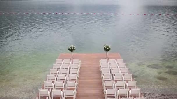 Matrimonio al porto nella baia di Kotor — Video Stock