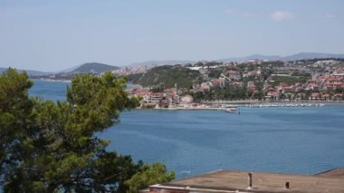 Split, Hırvatistan kıyıları. Otel terasından görüntülemek