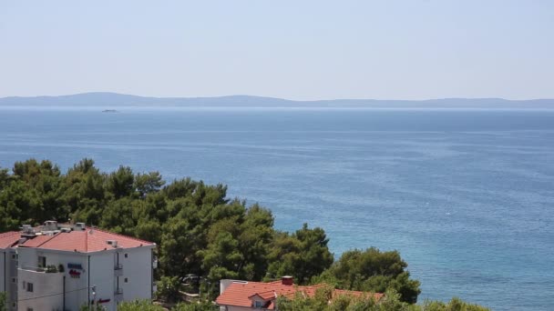 Villa junto al mar. Montenegro, Kotor Bay, Adriático — Vídeo de stock