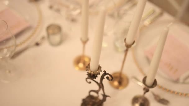 Bougies au banquet de mariage 