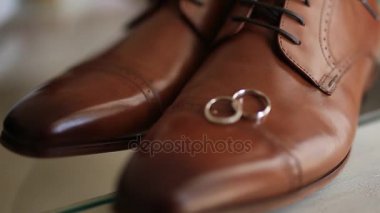 Alyans üzerinde kahverengi Erkek Ayakkabı