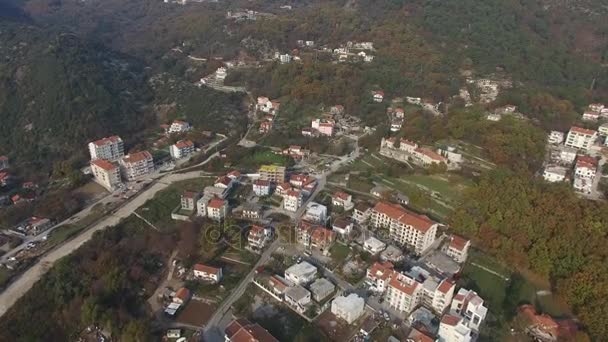 Budva, Montenegro, Ciudad Nueva, aérea — Vídeo de stock