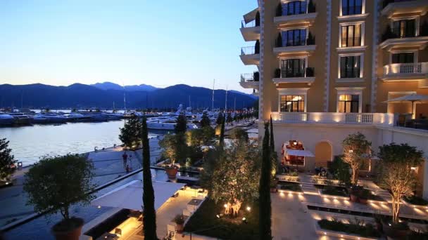 Regent Hotel, Tivat, Montenegro, Porto Montenegro — Wideo stockowe