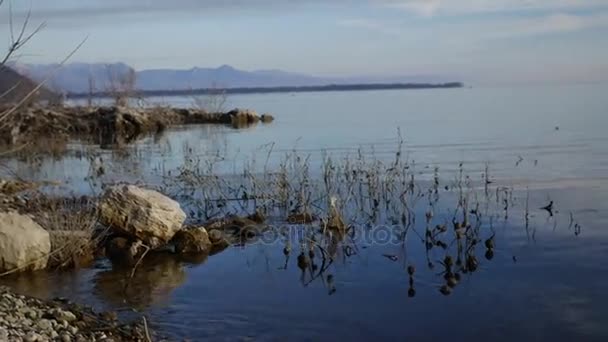 Lago Skadar en Montenegro. El lago de agua dulce más grande en el Ba — Vídeo de stock