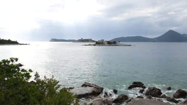 Mamula Island, en före detta koncentrationsläger i Montenegro, Ad — Stockvideo