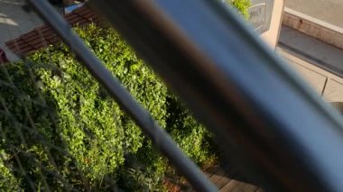 Sokakta kafeterya tablolarda. Sokak Cafe. Monten restoranlarda