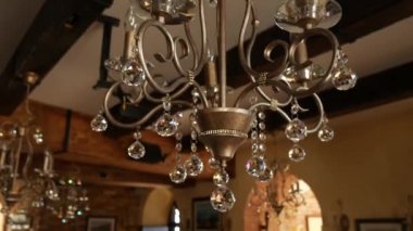 Kristal avize Restoran. Restau iç tasarım