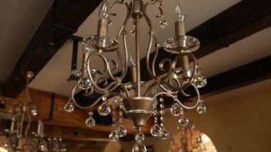 Kristal avize Restoran. Restau iç tasarım