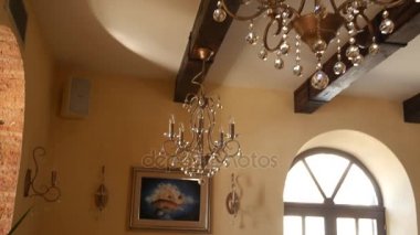 Kristal avize Restoran. Restau iç tasarım