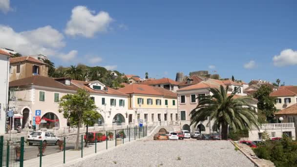 Herceg Novi es una nueva ciudad, Montenegro — Vídeo de stock