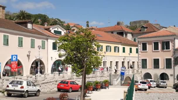 Herceg Novi é uma nova cidade, Montenegro — Vídeo de Stock