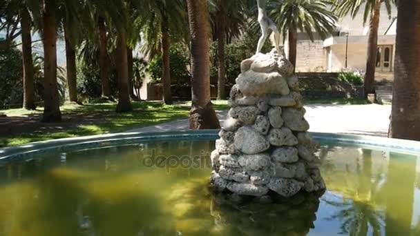 La vecchia fontana. Architettura di Croazia e Montenegro, Balcani — Video Stock