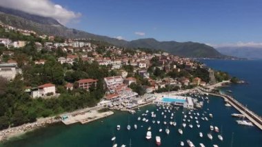 Herceg Novi tekne rıhtım, Old Town, Karadağ