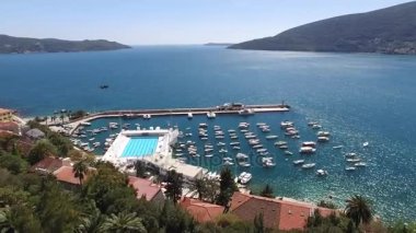 Herceg Novi tekne rıhtım, Old Town, Karadağ