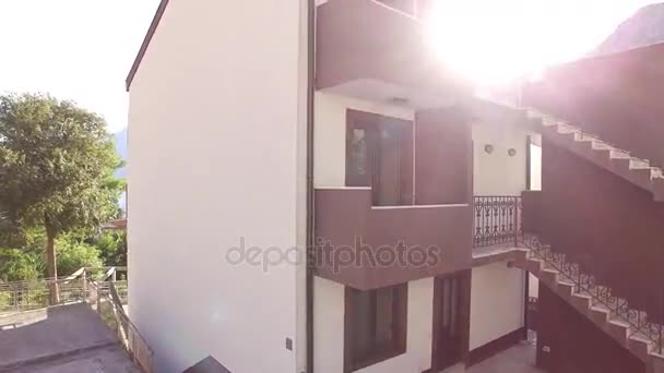 Villa in the mountains. Montenegro, Bay of Kotor. Shooting from — Stock Footage Villa in the mountains. Montenegro, Bay of Kotor. Shooting from Royalty Free Stock Video