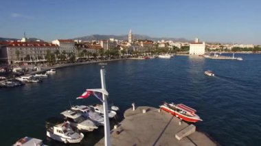 Eski şehir Split Hırvatistan çıkabilir. Havadan fotoğraf