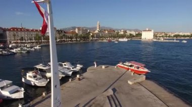Eski şehir Split Hırvatistan çıkabilir. Havadan fotoğraf