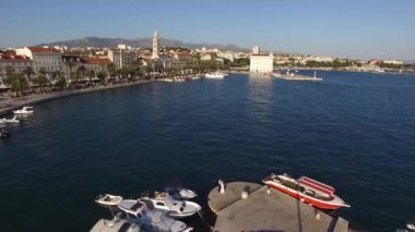 Eski şehir Split Hırvatistan çıkabilir. Havadan fotoğraf