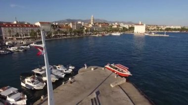 Eski şehir Split Hırvatistan çıkabilir. Havadan fotoğraf