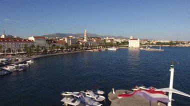 Eski şehir Split Hırvatistan çıkabilir. Havadan fotoğraf