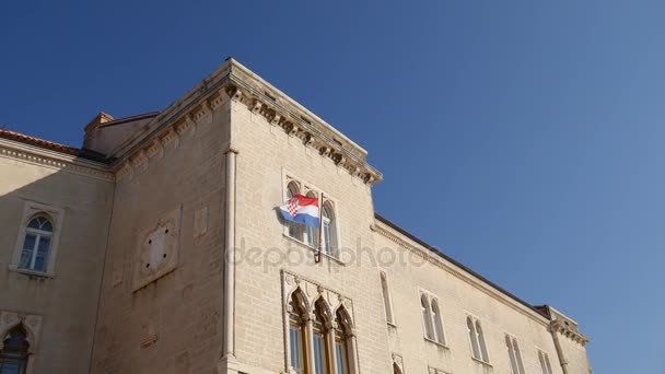 El casco antiguo de Trogir. Cerca de Split, Croacia . — Vídeos de Stock