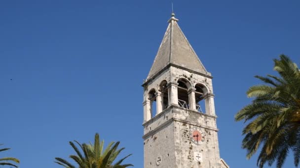 El casco antiguo de Trogir. Cerca de Split, Croacia . — Vídeos de Stock