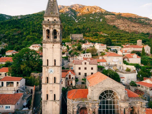Iglesia San Nicolás Ciudad Vieja Perast Montenegro — Foto de Stock
