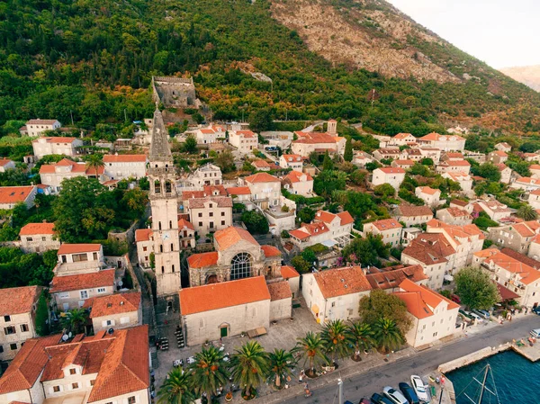 Iglesia San Nicolás Ciudad Vieja Perast Montenegro —  Fotos de Stock