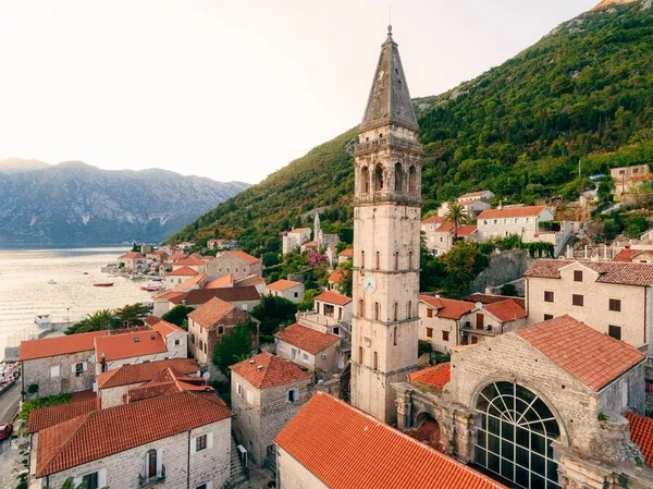 Szent Miklós Templom Óváros Perast Montenegro — Stock Fotó